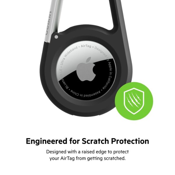 Фото - Чехол для беспроводного маяка Belkin Secure Holder Carabiner AirTag, Black (MSC008BTBK)
